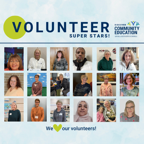 Photos of volunteers 